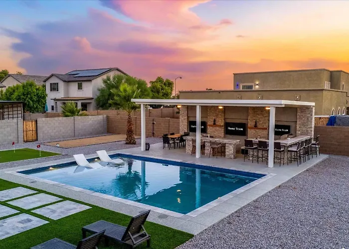 Backyard Oasis Heated Pool Game Gazebo Holiday home Phoenix